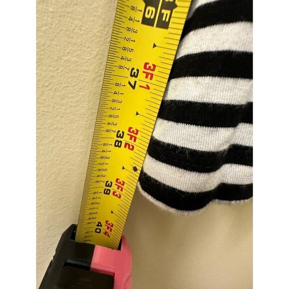 Calvin Klein Black White Jersey Knit Striped Knee Length Bodycon Dress Size 4 - Picture 12 of 14